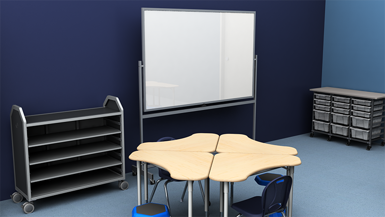 Elementary Collaborative Classroom with Desks - Alt View 2